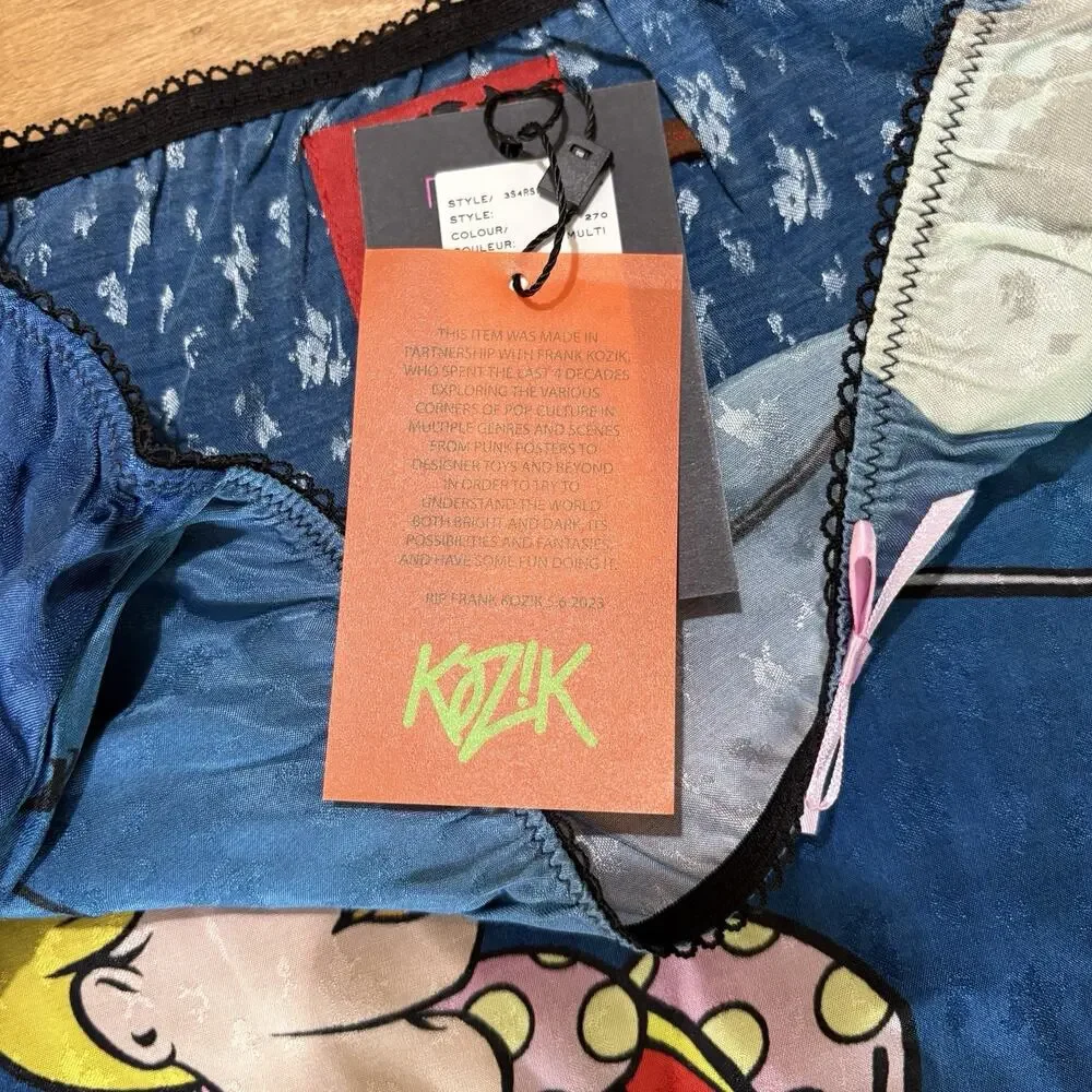 Frank Kozik x Heaven by Marc Jacobs Slip Skirt Storybook Roller Girl Lace NWT SM